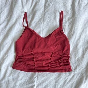 Free People Good Karma Ruched Crop Tank